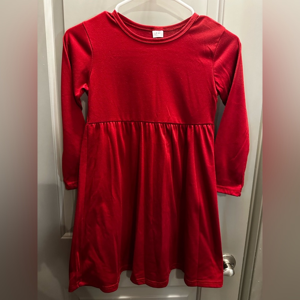 Maroon Knit Dress Size 7-8Y